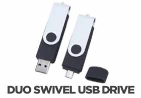 Duo swivel Custom USB Flash Drive
